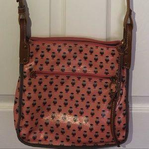 Fossil crossbody with owls